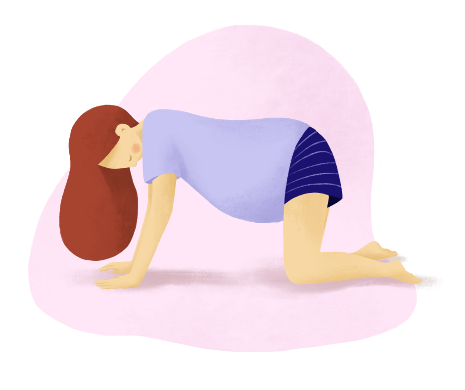 hands and knees